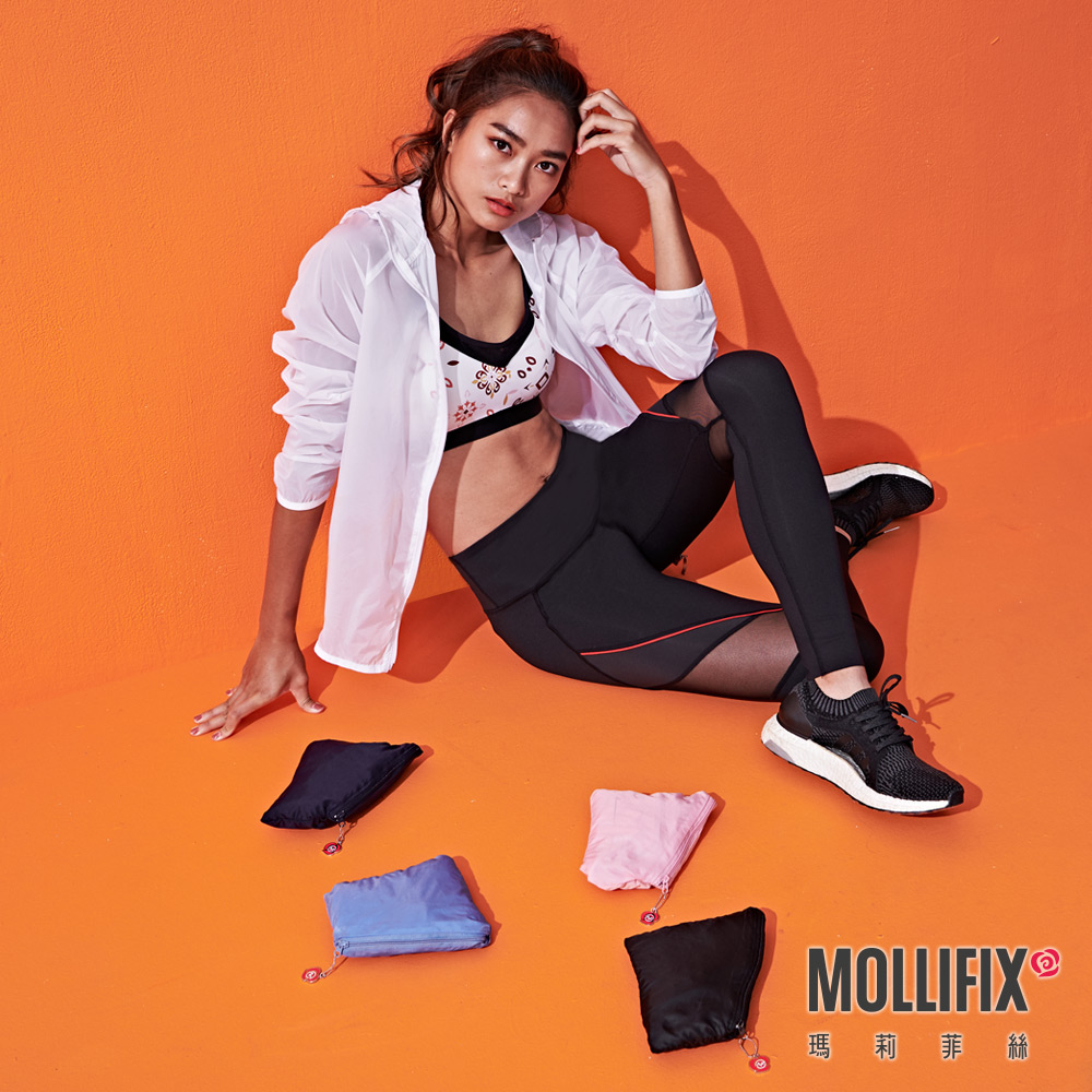 MOLLIFIX 輕量可收納連帽風衣外套