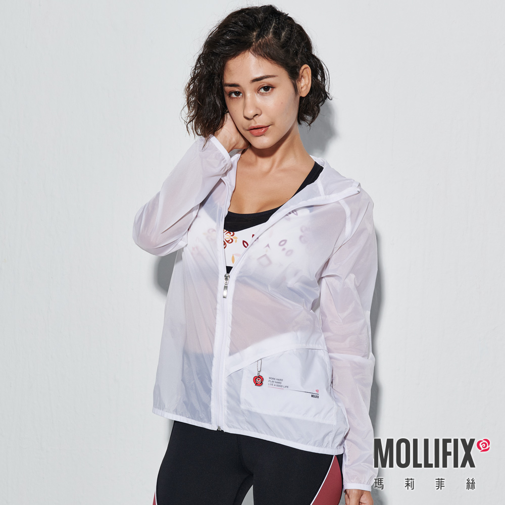 MOLLIFIX 輕量可收納連帽風衣外套