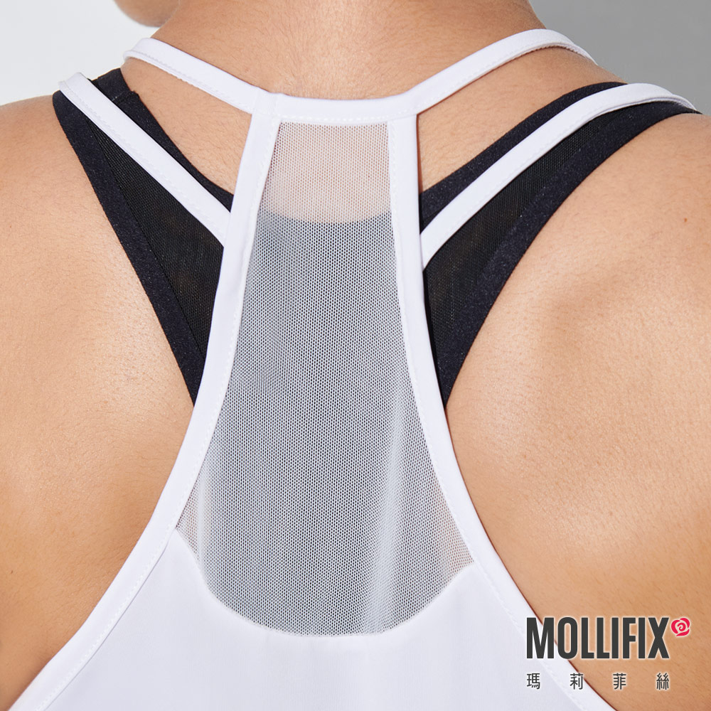 MOLLIFIX 雙肩帶圓弧下擺運動背心