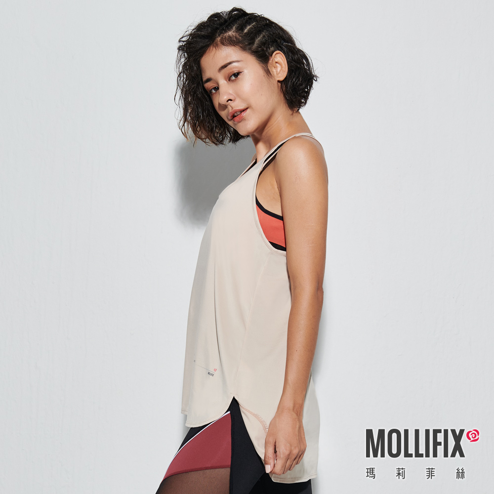 MOLLIFIX 雙肩帶圓弧下擺運動背心
