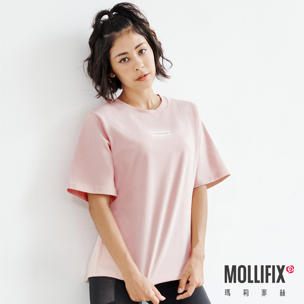 MOLLIFIX 後露腰綁結短袖上衣