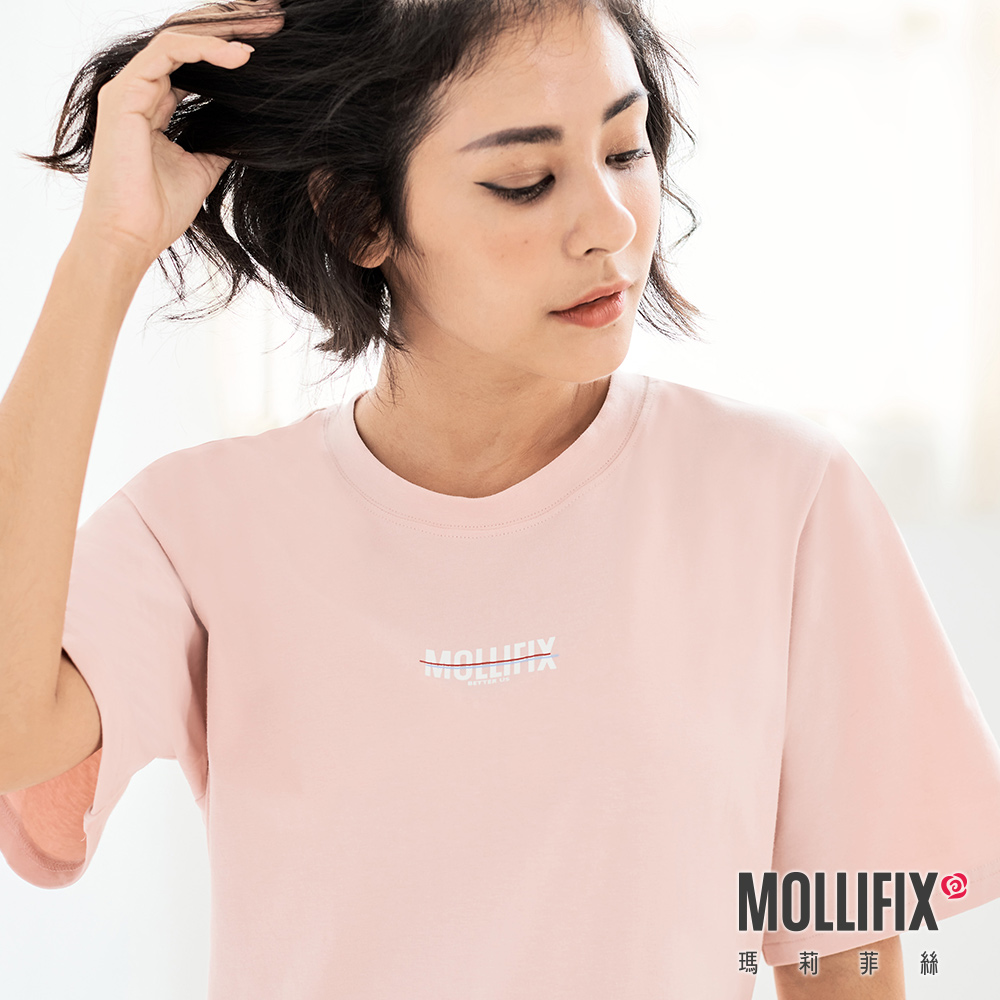MOLLIFIX 後露腰綁結短袖上衣