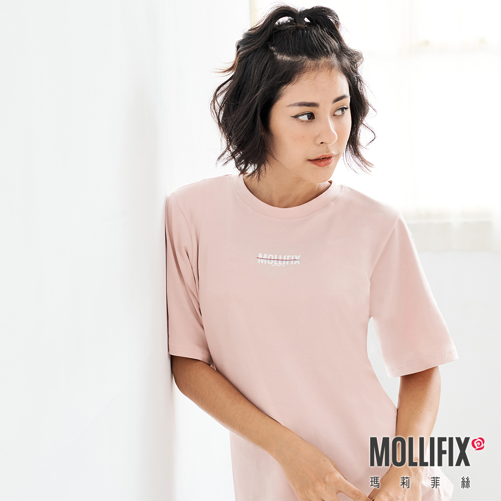 MOLLIFIX 後露腰綁結短袖上衣