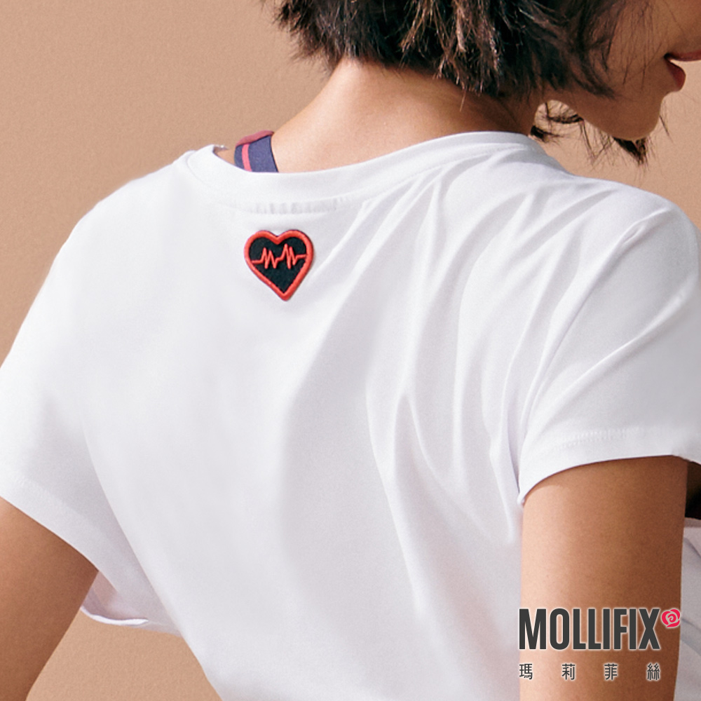 MOLLIFIX 垂墜感圓領短袖上衣