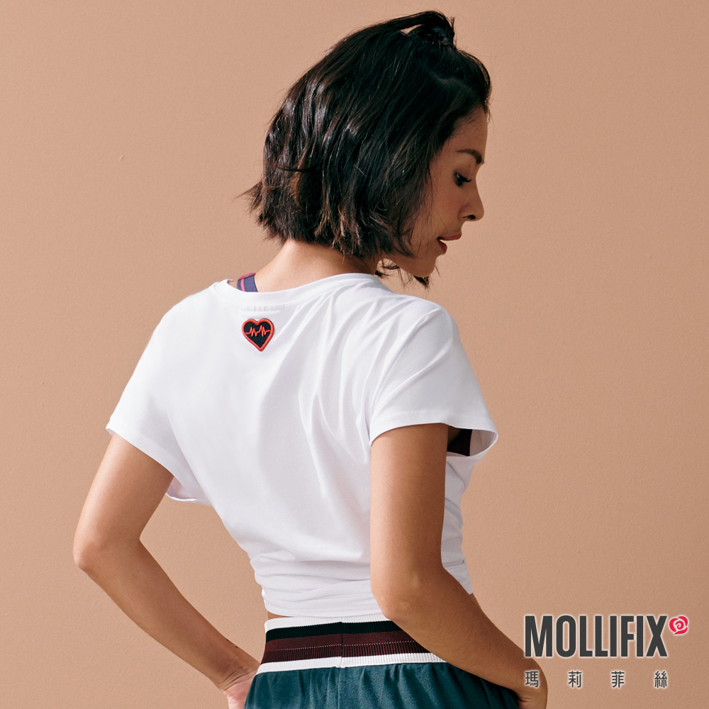 MOLLIFIX 垂墜感圓領短袖上衣