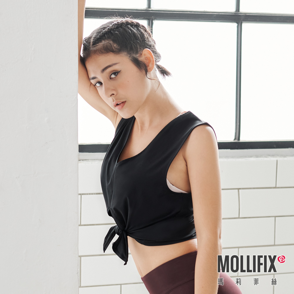 MOLLIFIX 雙面穿綁結造型短版背心