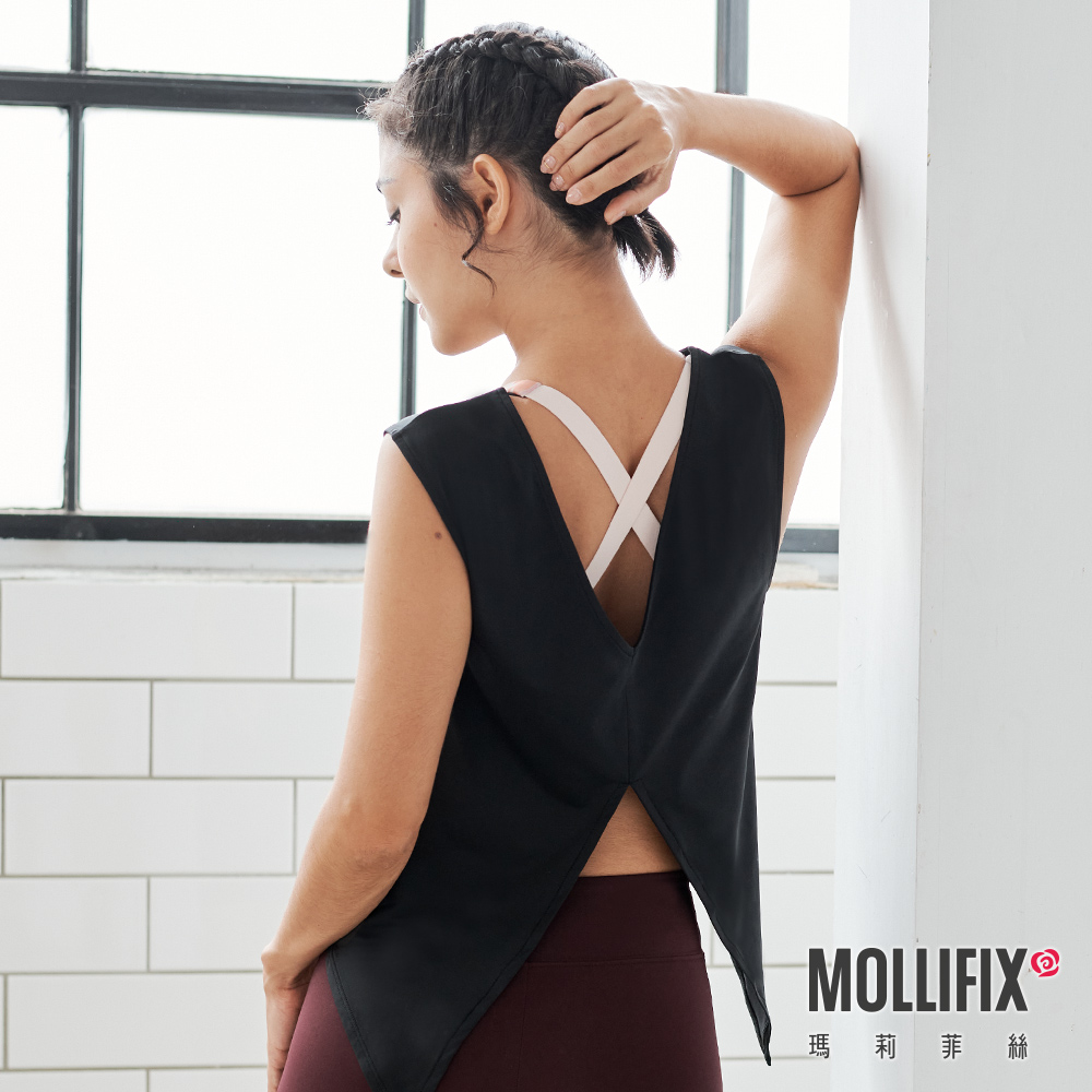 MOLLIFIX 雙面穿綁結造型短版背心