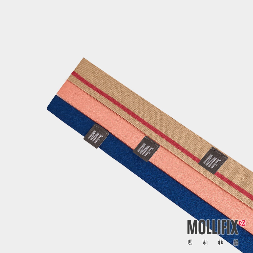 MOLLIFIX 彈性運動髮帶 3入組
