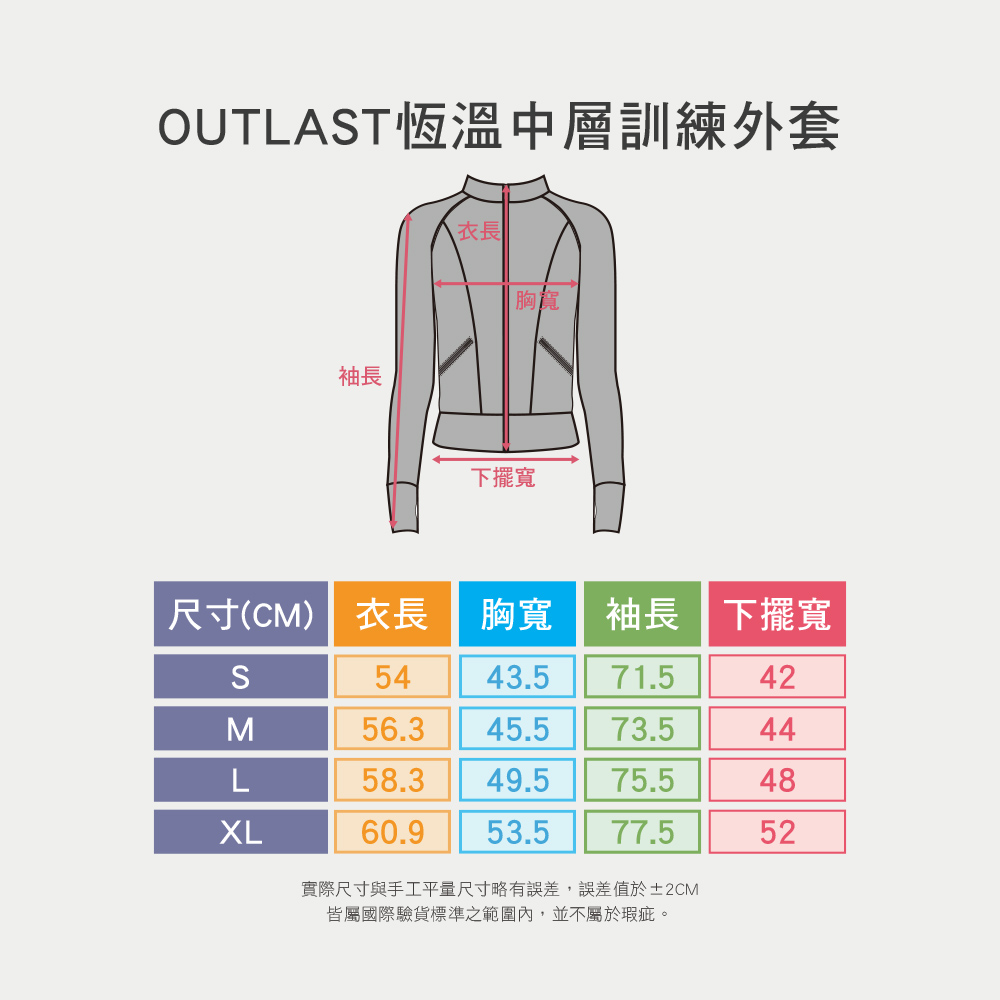 MOLLIFIX OUTLAST恆溫中層訓練外套