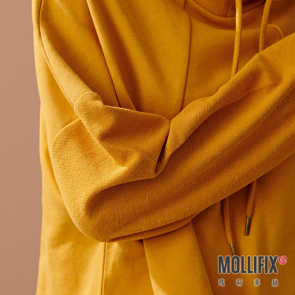 MOLLIFIX 線圈棉拼接連帽上衣