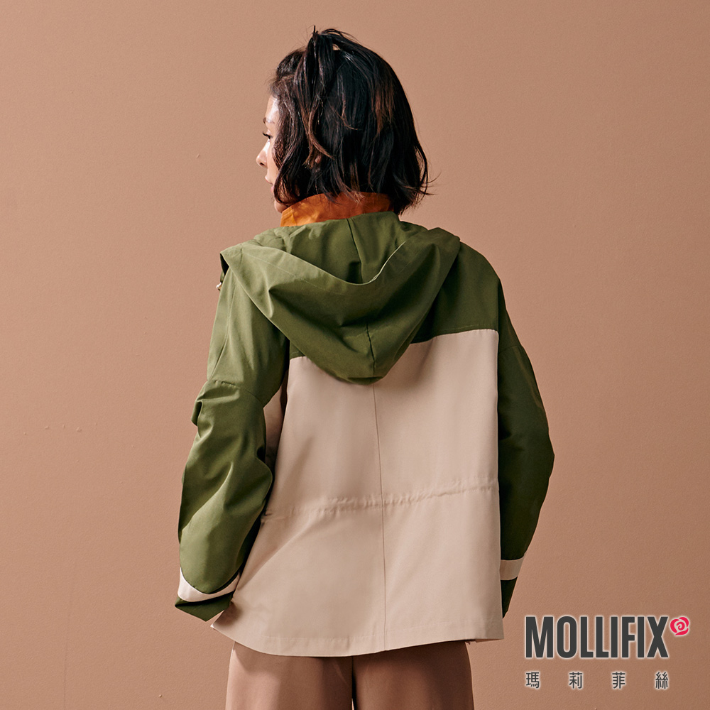 MOLLIFIX 率性抽繩短風衣外套