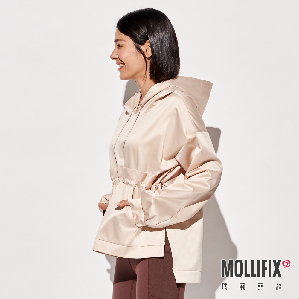 MOLLIFIX 造型剪裁前口袋連帽上衣
