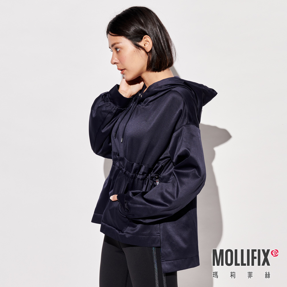 MOLLIFIX 造型剪裁前口袋連帽上衣