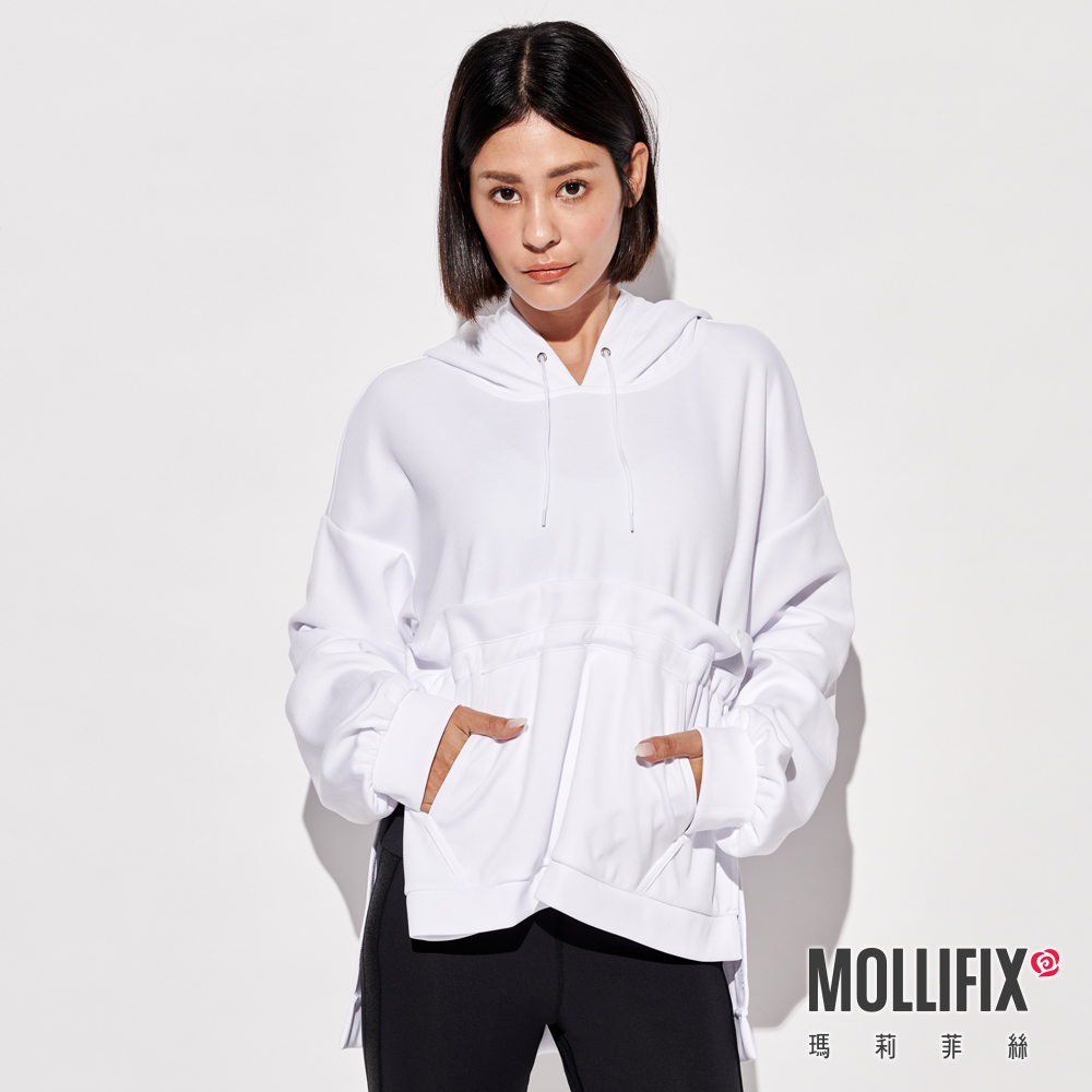 MOLLIFIX 造型剪裁前口袋連帽上衣