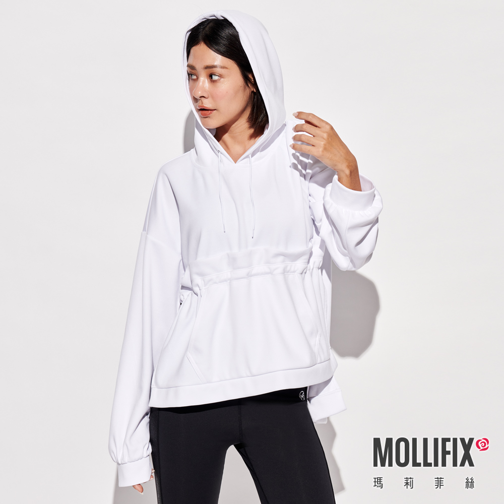 MOLLIFIX 造型剪裁前口袋連帽上衣