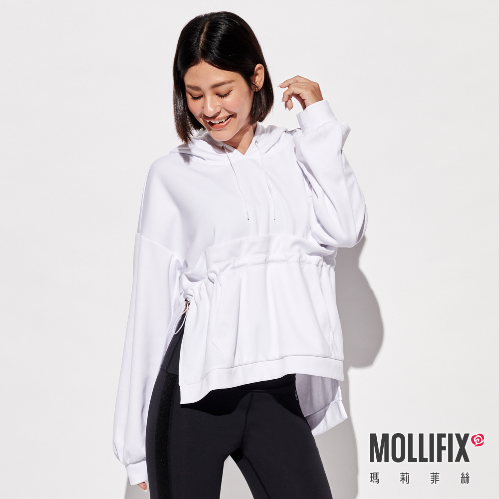 MOLLIFIX 造型剪裁前口袋連帽上衣