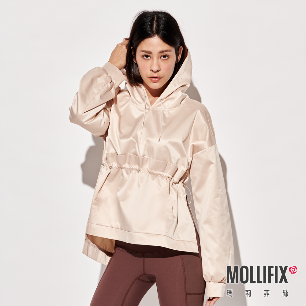 MOLLIFIX 造型剪裁前口袋連帽上衣