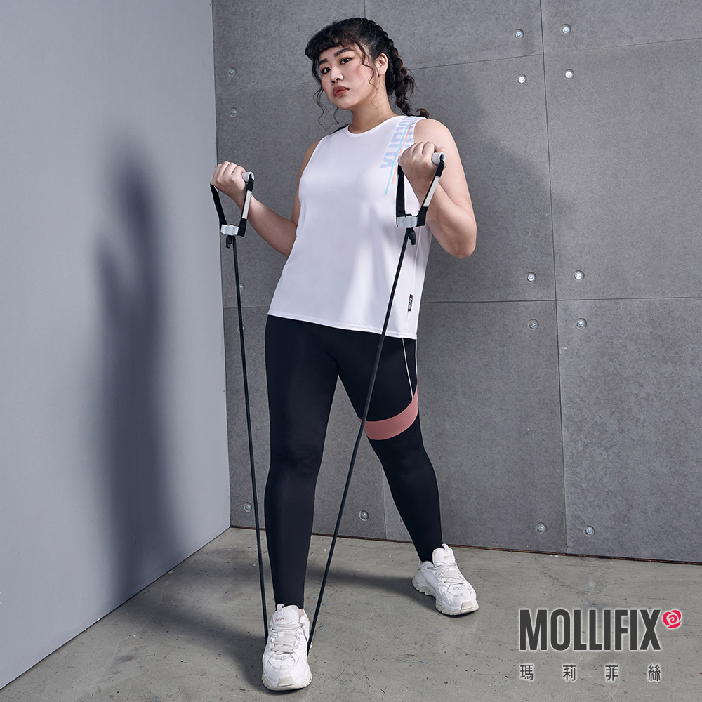 MOLLIFIX 交疊後開岔標語運動背心