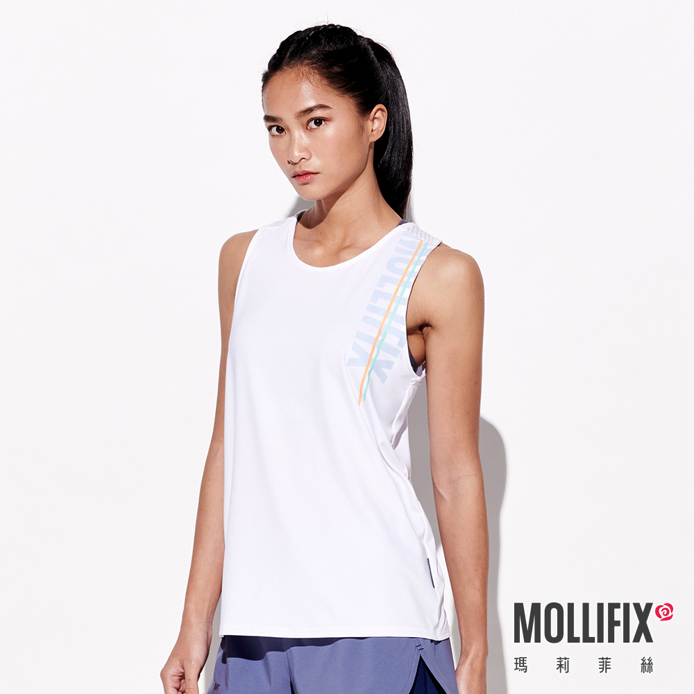 MOLLIFIX 交疊後開岔標語運動背心