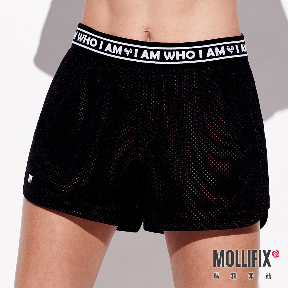 MOLLIFIX 褲頭織帶玩色運動短褲