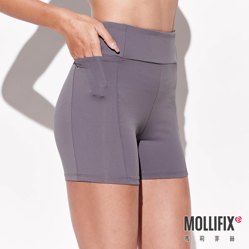 MOLLIFIX 標語織帶三分訓練短褲