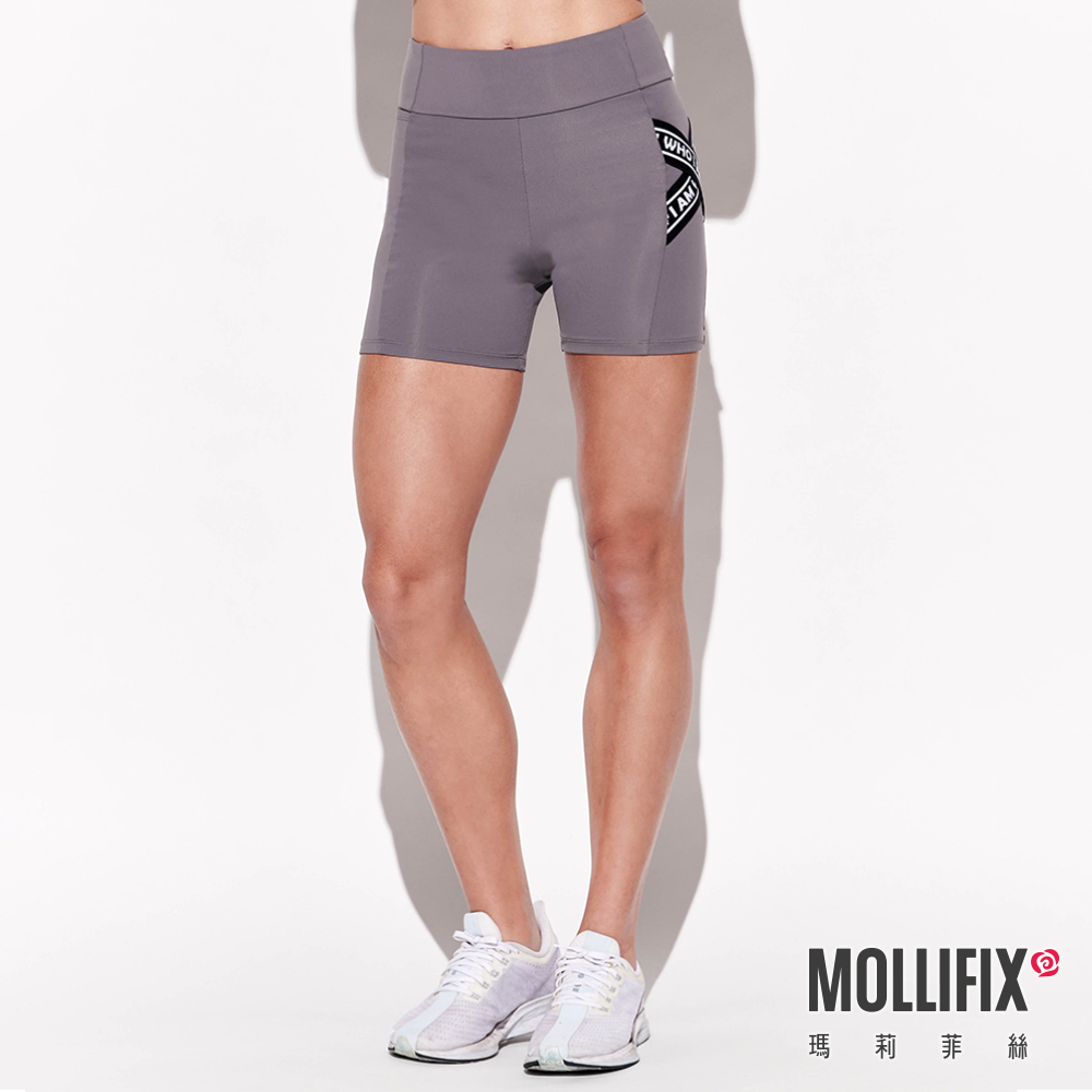 MOLLIFIX 標語織帶三分訓練短褲