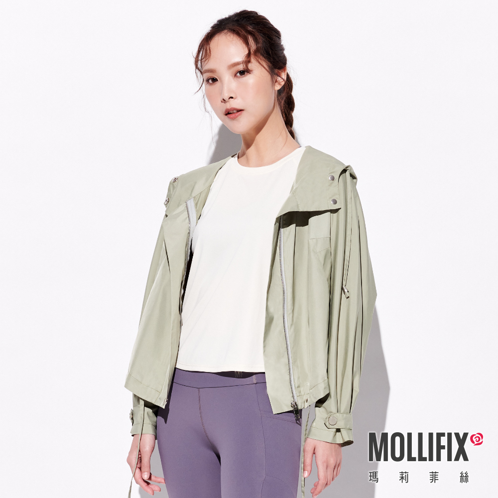 MOLLIFIX 斗篷式防潑水連帽外套