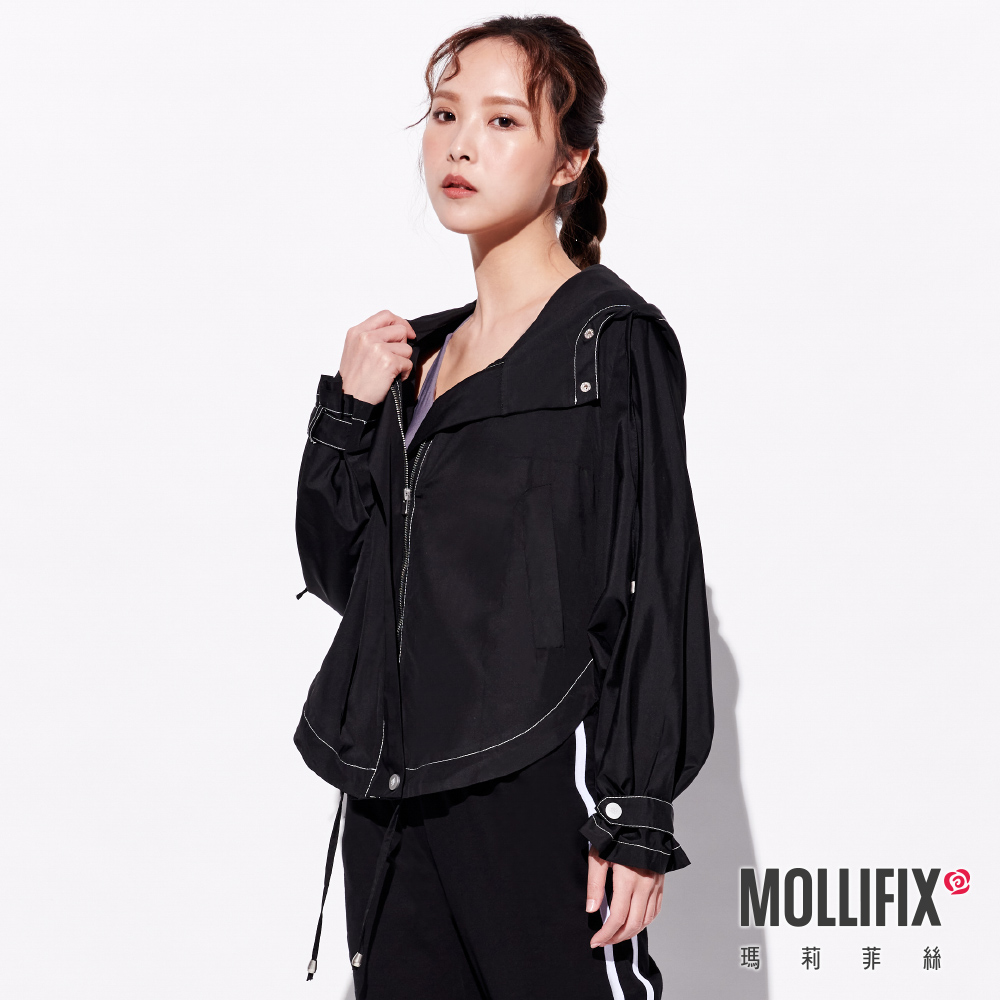 MOLLIFIX 斗篷式防潑水連帽外套