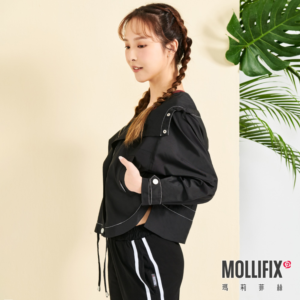 MOLLIFIX 斗篷式防潑水連帽外套