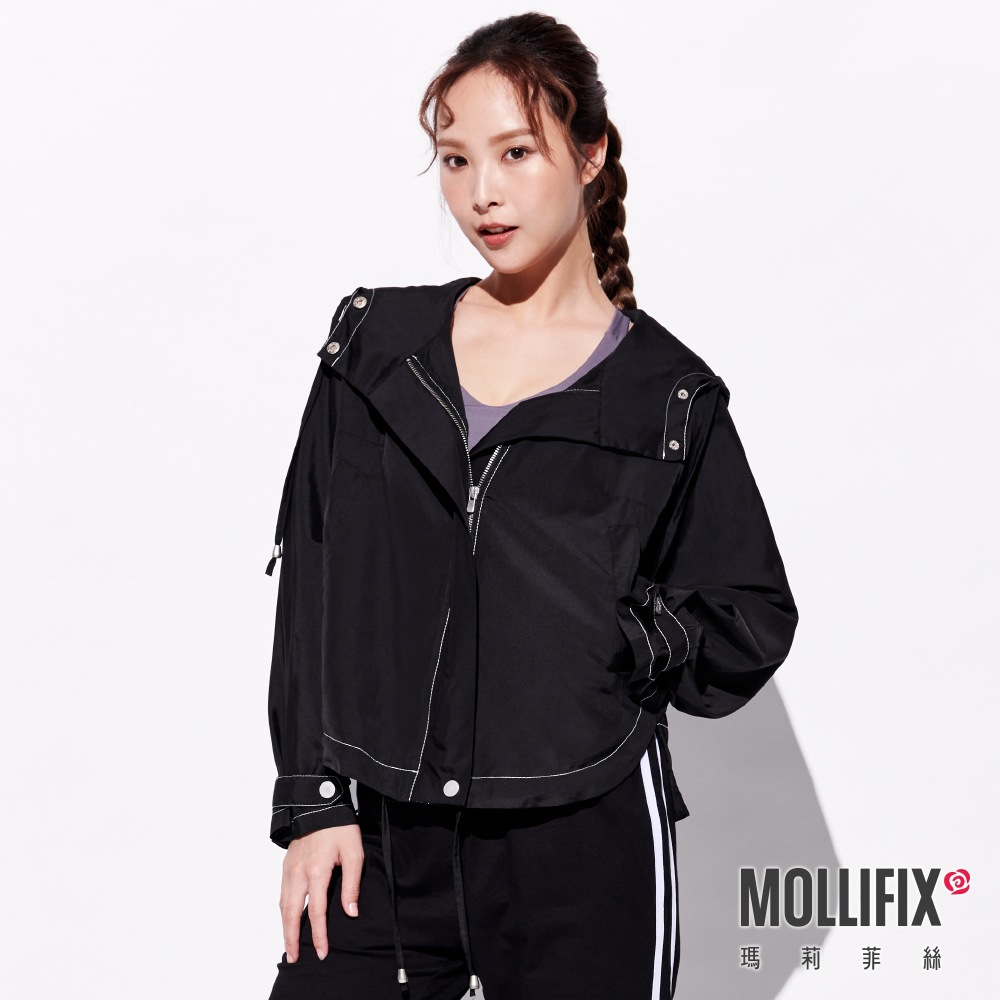 MOLLIFIX 斗篷式防潑水連帽外套