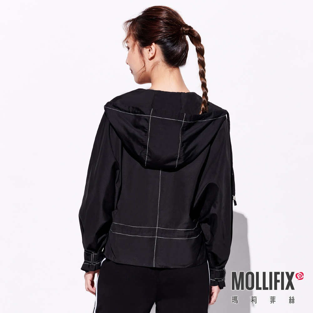 MOLLIFIX 斗篷式防潑水連帽外套