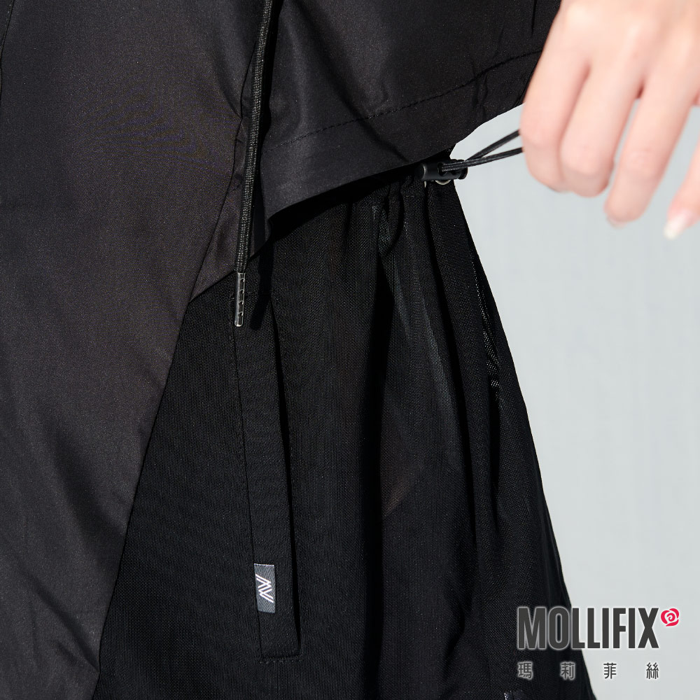 MOLLIFIX TRULY網紗拼接防曬連帽外套