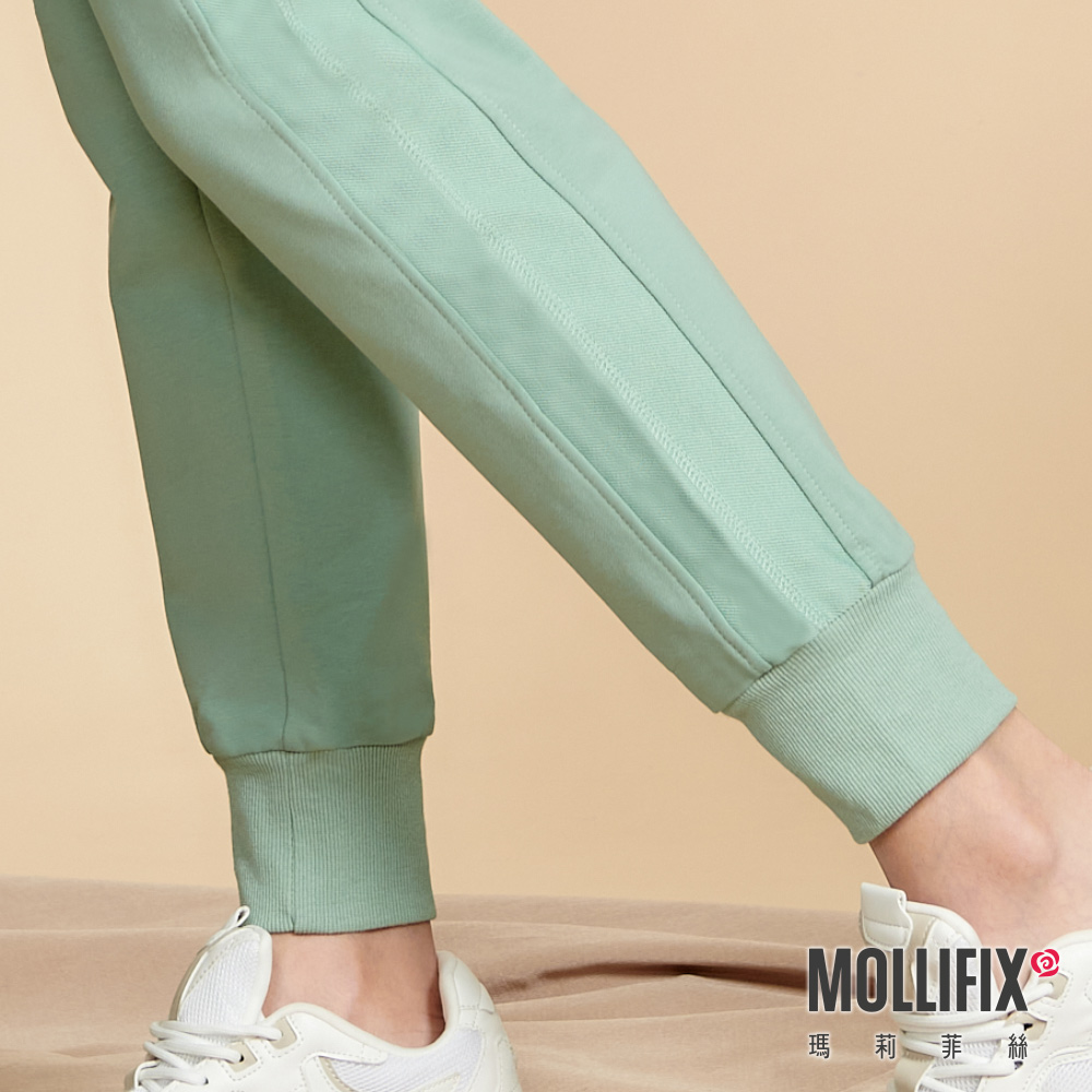 MOLLIFIX 抽繩側剪裁縮口運動褲