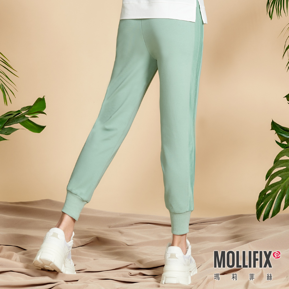 MOLLIFIX 抽繩側剪裁縮口運動褲