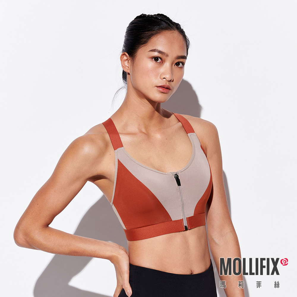 MOLLIFIX 高強度前開拉鍊運動內衣