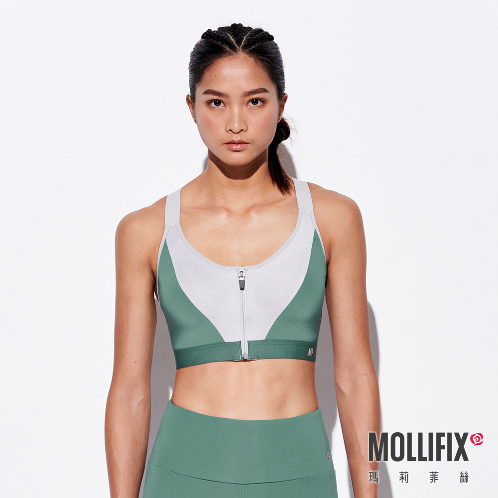MOLLIFIX 高強度前開拉鍊運動內衣