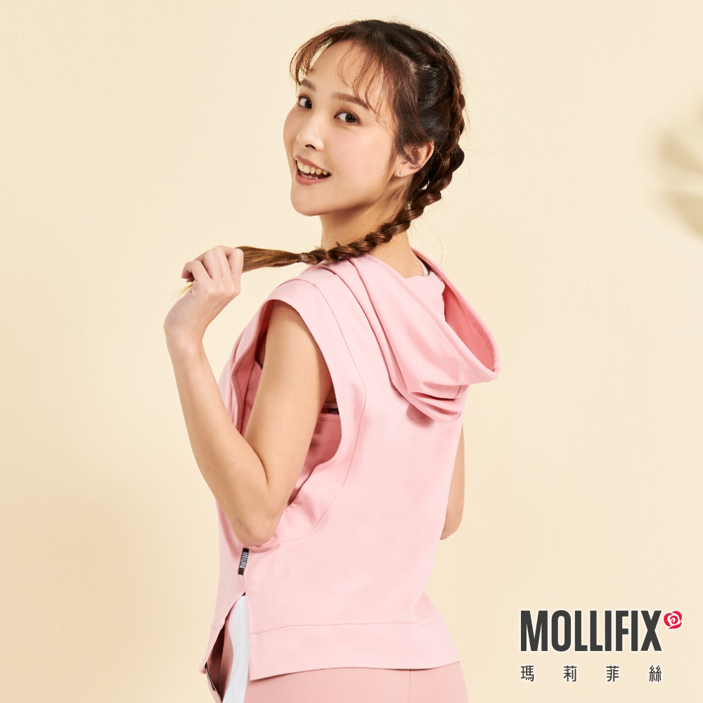 MOLLIFIX 造型抽繩休閒連帽背心