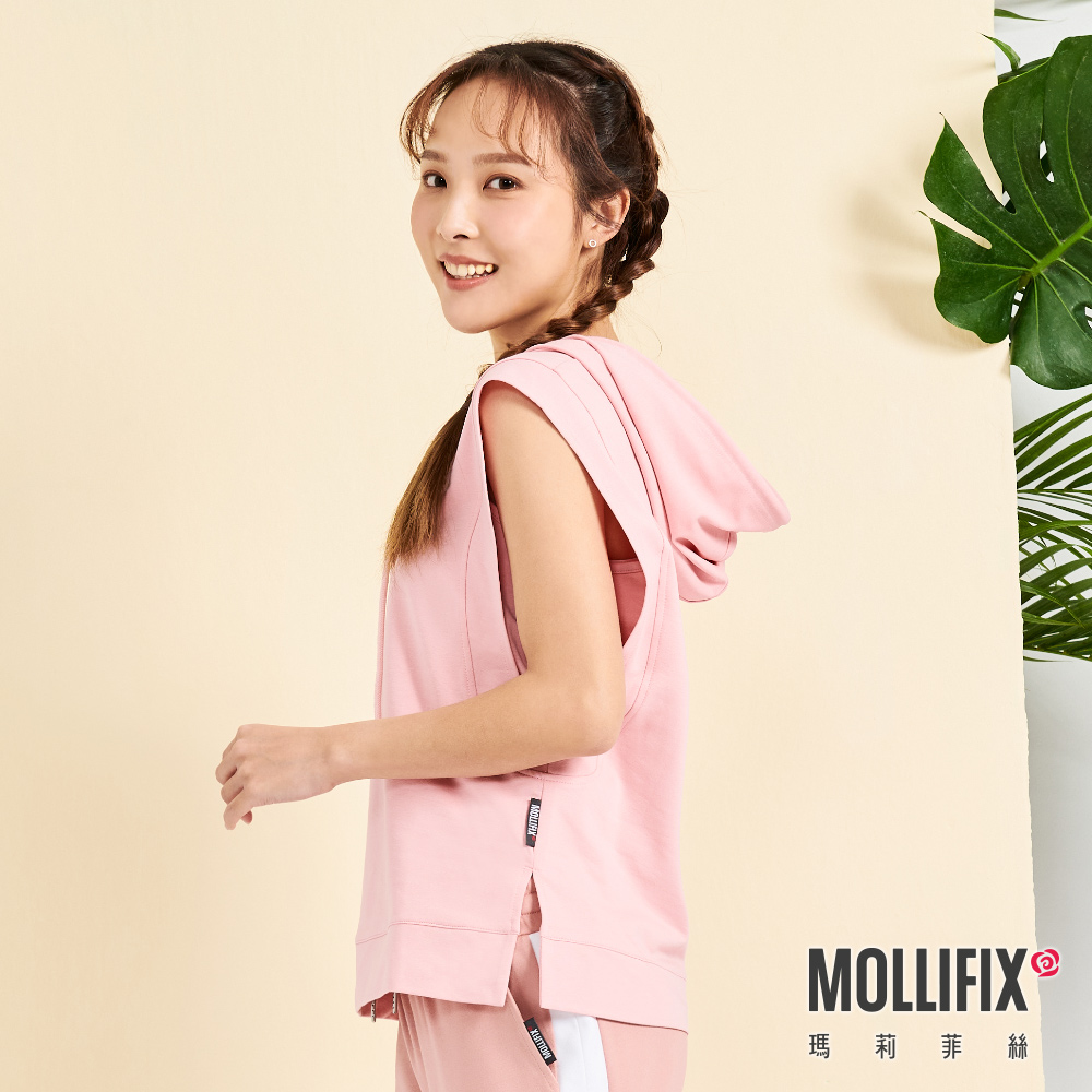 MOLLIFIX 造型抽繩休閒連帽背心