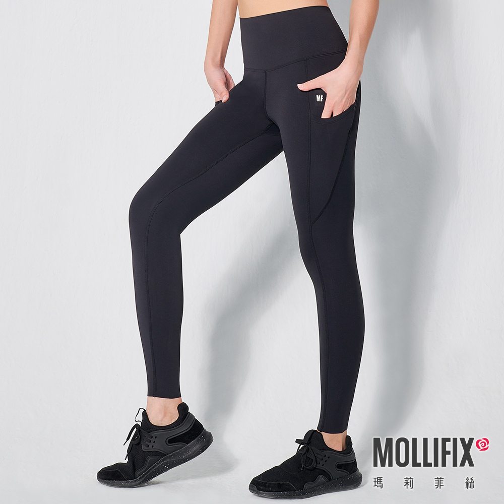 MOLLIFIX 高腰洞洞側口袋瑜珈剪剪褲