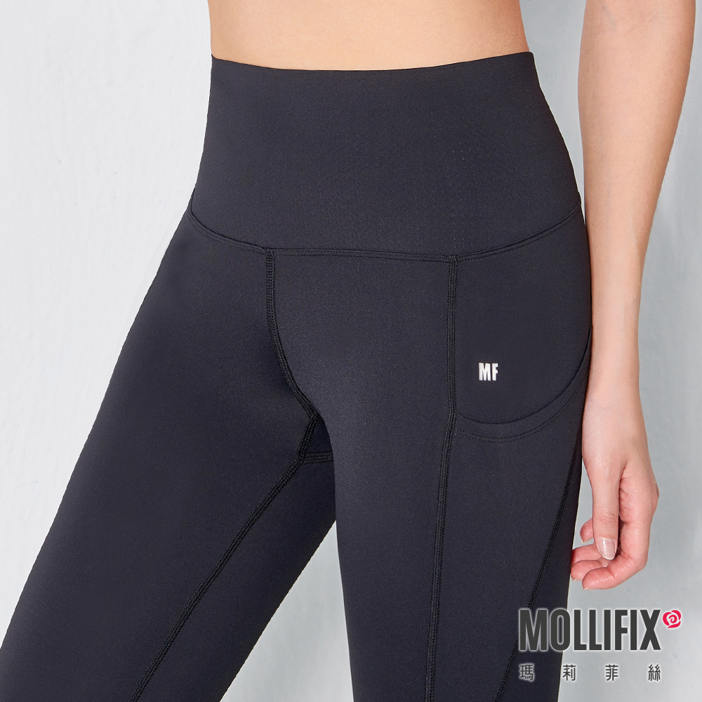 MOLLIFIX 高腰洞洞側口袋瑜珈剪剪褲