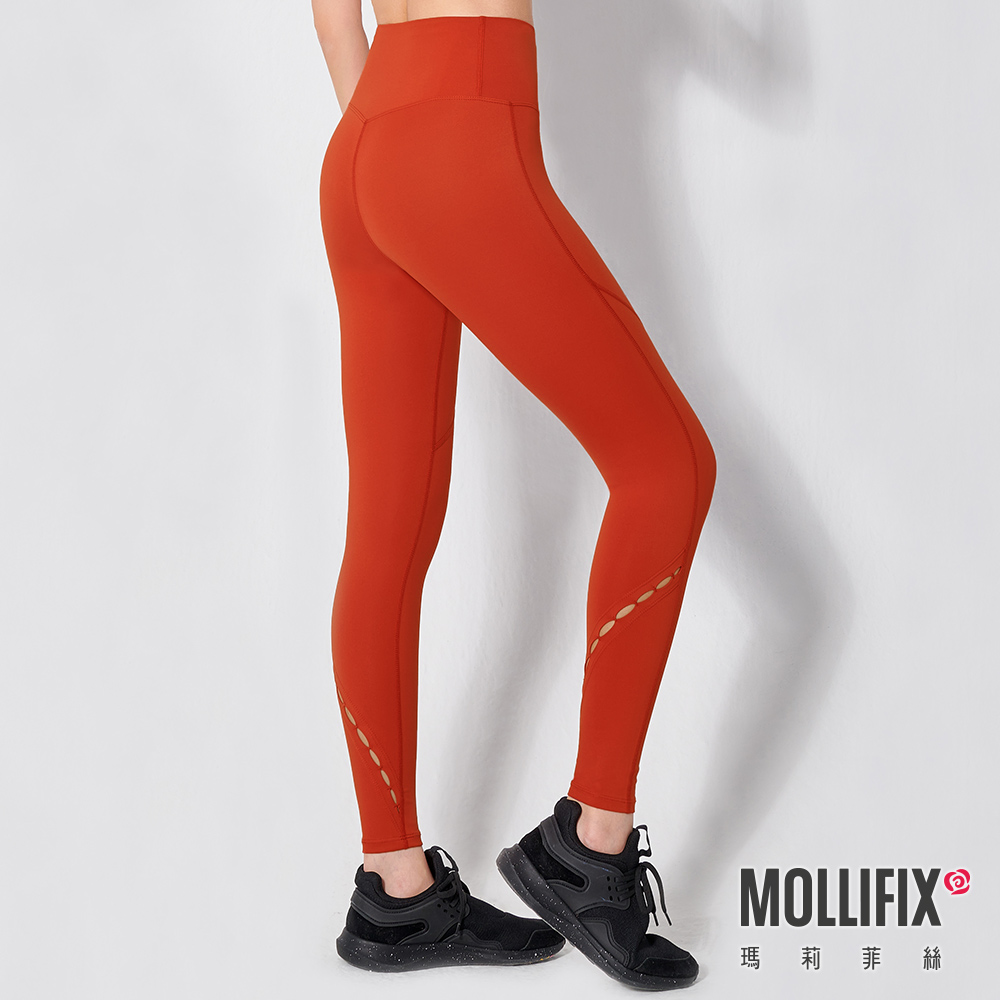 MOLLIFIX 高腰鏤空設計瑜珈褲