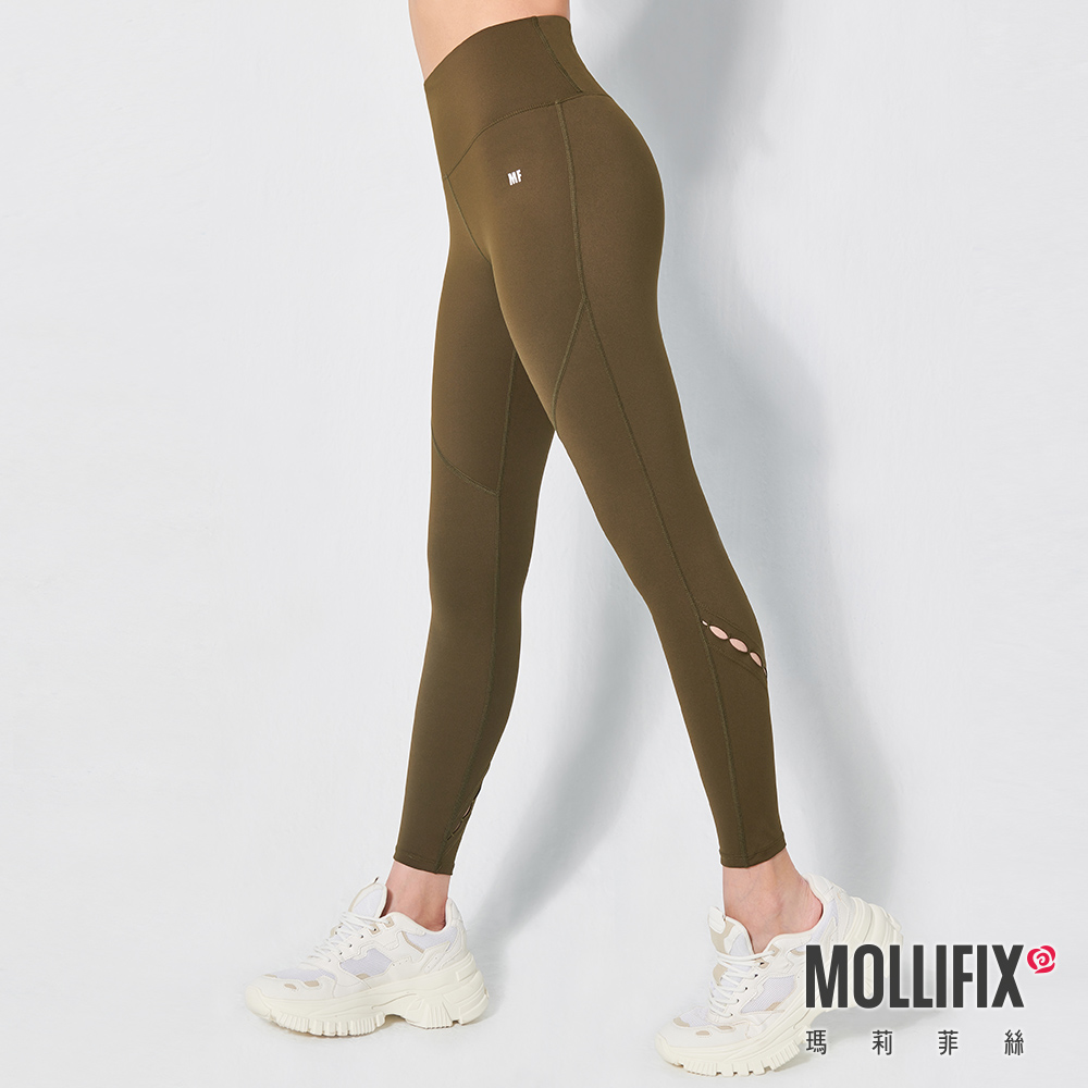 MOLLIFIX 高腰鏤空設計瑜珈褲