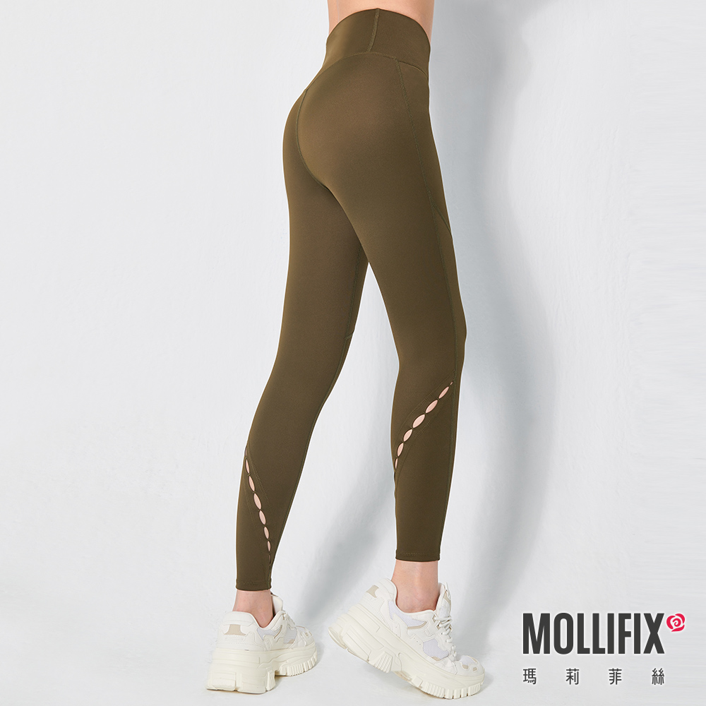 MOLLIFIX 高腰鏤空設計瑜珈褲