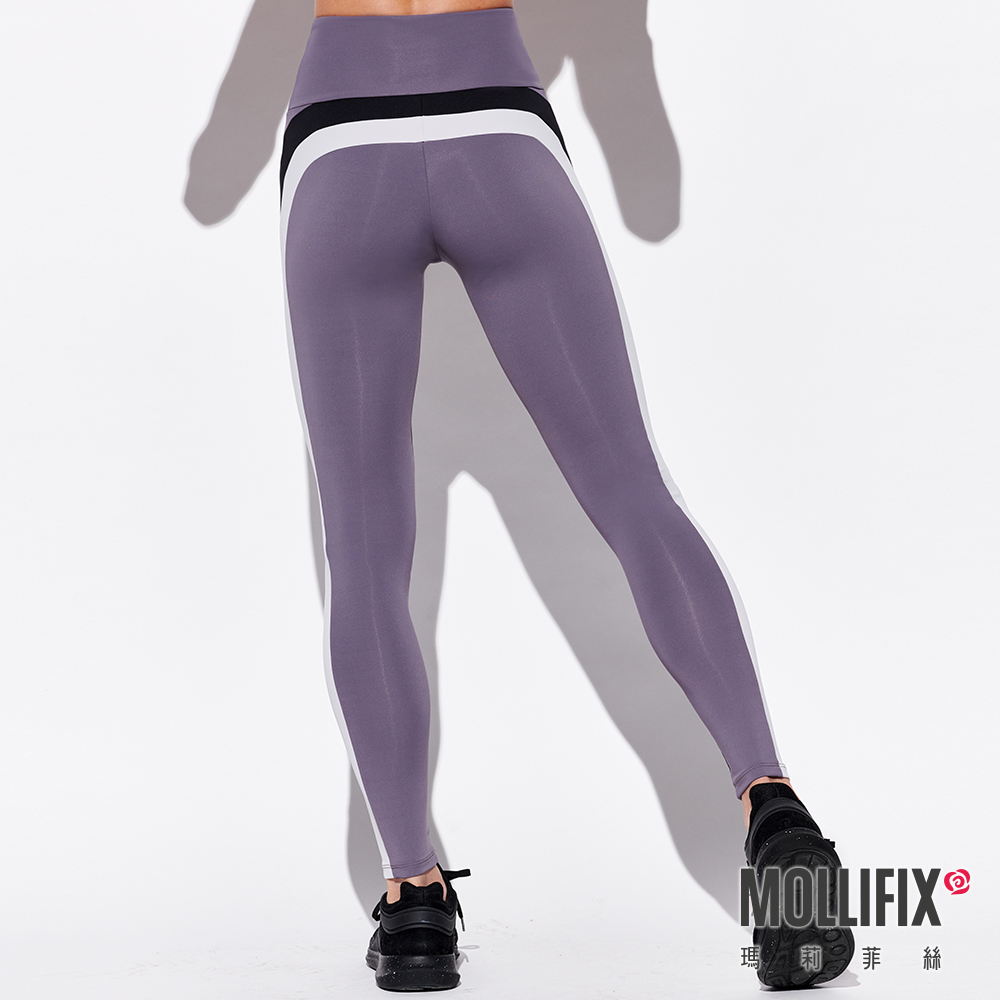 MOLLIFIX 側邊撞色拼接全長褲