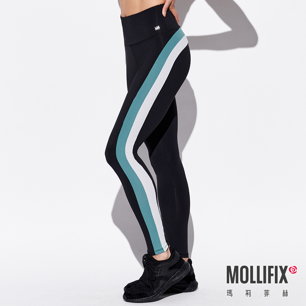 MOLLIFIX 側邊撞色拼接全長褲