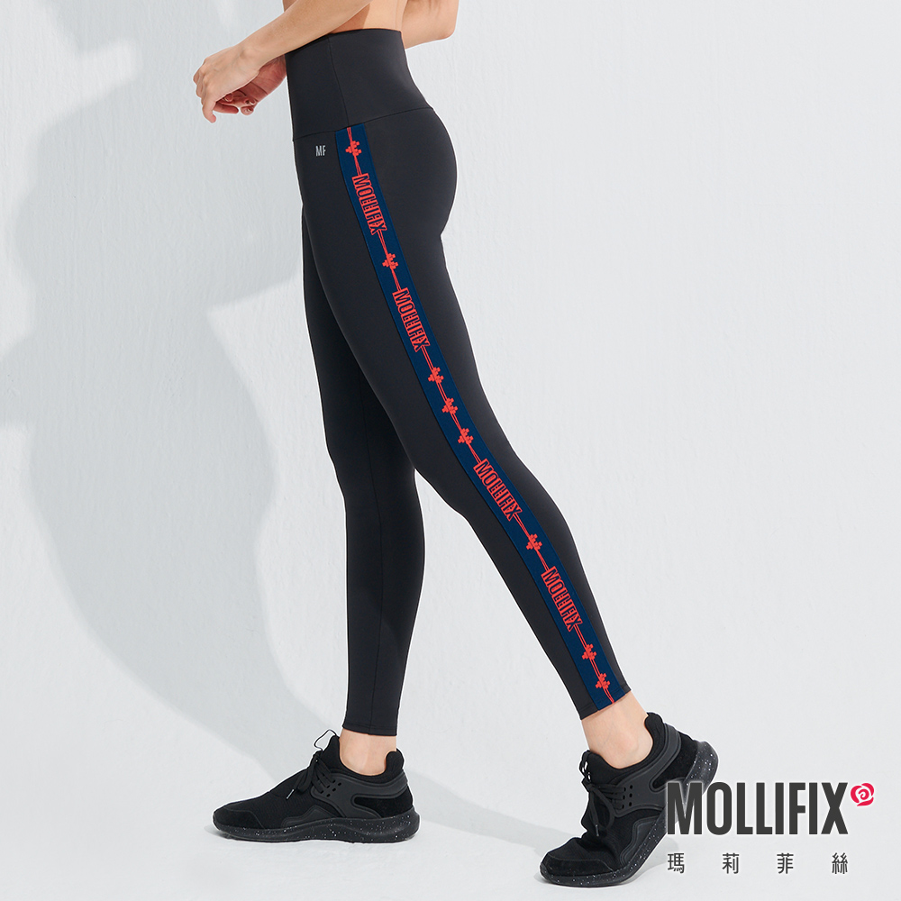 MOLLIFIX Pixel Art 極簡側織帶動塑褲