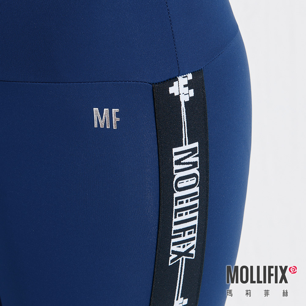 MOLLIFIX Pixel Art 極簡側織帶動塑褲