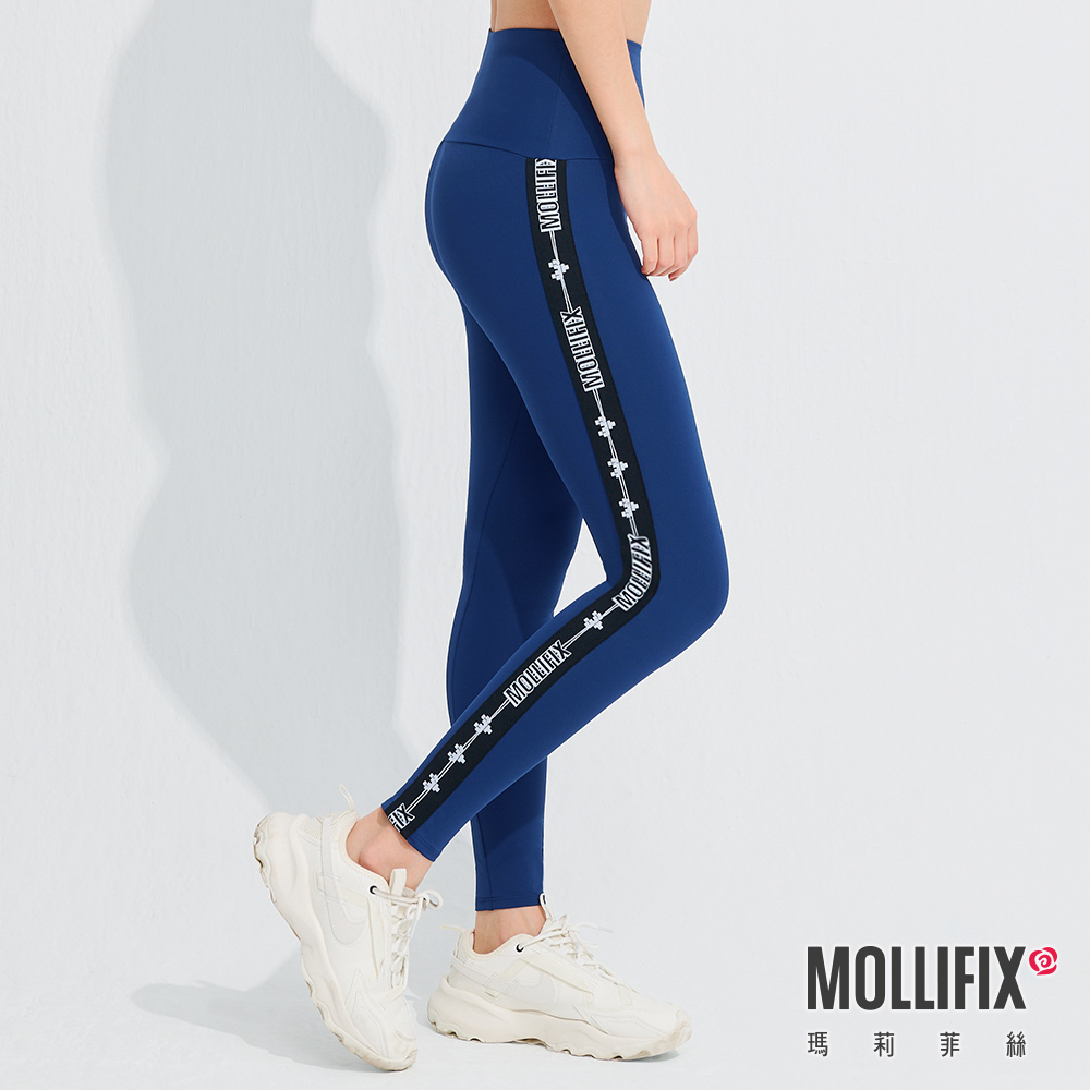 MOLLIFIX Pixel Art 極簡側織帶動塑褲