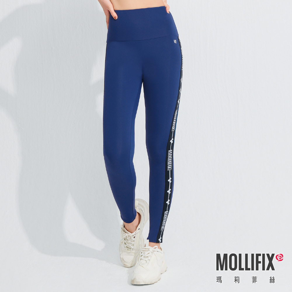 MOLLIFIX Pixel Art 極簡側織帶動塑褲