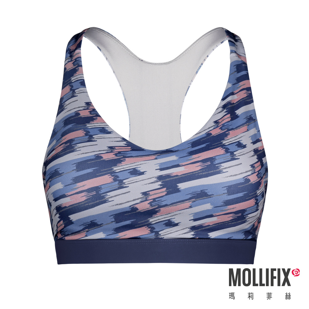 MOLLIFIX Pixel Art 簡約挖背中強度運動內衣